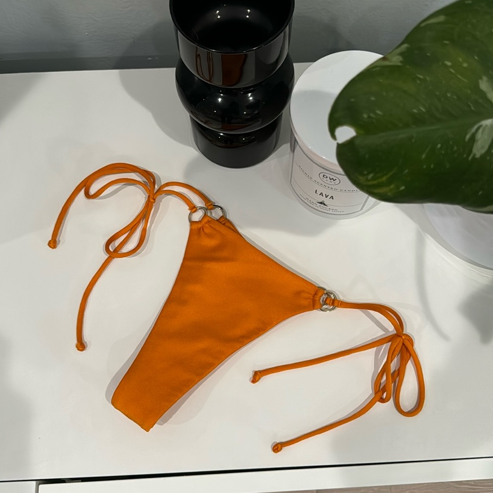 CANALUZ SWIM Corales Thong Bottom in Mango